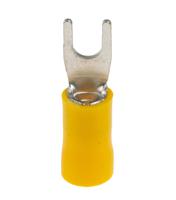 534-496 RS PRO Insulated Crimp Spade Connector, 2.5mm² to 6mm², 12AWG to 10AWG, M4 Stud Size Vinyl, Yellow