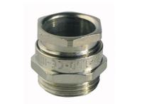 cap612274 Capri ISOCAP Series Silver Nickel Plated Brass Cable Gland, M20 Thread, 10mm min., 15mm max., IP66