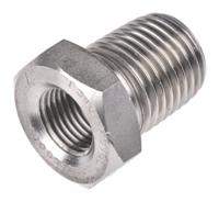 826-7074 RS PRO Stainless Steel Pipe Fitting, Straight Hexagon Bush, Male R 1/4in x Female Rc 1/8in
