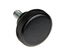 702-7532 RS PRO Black Knurled Clamping Knob, M5, Threaded Stud