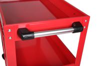 851-7604 RS PRO 3 Shelf Steel Trolley Workshop Tool Trolley, 840 x 405 x 810mm, 50 (Per Level)kg Load
