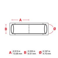 bm-187-1-342-2 Brady B-342 Black on White Heatshrink Labels, 13.08 mm Width, 8.51mm Label Length, 13.08mm Label Width