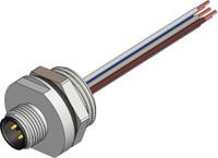 283-5005 RS PRO Industrial Circular Connector, 5 Contacts, Panel, M12 Connector, Plug, Socket, Male, IP67, M12 Panel Mount