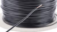 285-7763 Staubli Black 0.25 mm² Hook Up Wire, 23 AWG, 66/0.07 mm, 100m, PVC Insulation