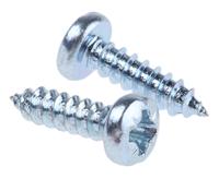 546-5660 RS PRO Bright Zinc Plated Steel Pan Head Self Tapping Screw, N°6 x 1/2in Long 13mm Long