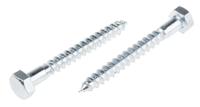 825-001 RS PRO Hex Coach Screw, Steel Bright Zinc Plated, 8mm x 70mm
