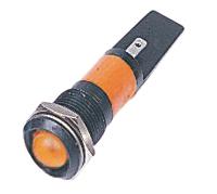 210-939 RS PRO Orange Panel Mount Indicator, 110V ac, 14.5mm Mounting Hole Size, Solder Tab Termination, IP40