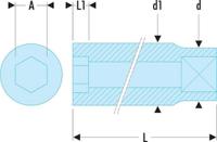 r9el Facom 1/4 in Drive 9mm Long Socket, 12 point, 50 mm Overall Length