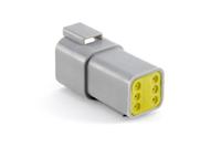 at04-6p-rd01 Amphenol, AT Automotive Connector Socket Grey Cable Mount 6 Way, Crimp Termination AT04-6P-RD01