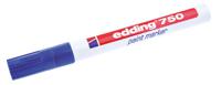 750-003 Edding Blue 2 → 4mm Medium Tip Paint Marker Pen for use with Glass, Metal, Plastic, Wood