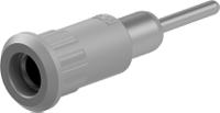 643011-28 Staubli Grey Socket Test Socket, Solder Termination, 25A, 30V ac, Nickel Plating