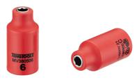mv380506 Teng Tools 3/8 in Drive 6mm Insulated Standard Socket, 6 point, VDE/1000V, 46 mm Overall Length