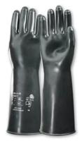 089808111x Honeywell Safety Butoject 898 Black Cotton Flock Butyl Work Gloves, Size 8