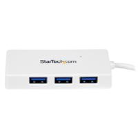 st4300minu3w StarTech.com 4 Port USB 3.0 USB A  Hub, USB Powered, 80 x 36 x 14mm