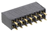 ssw-107-01-g-d Samtec SSW Series Straight Through Hole Mount PCB Socket, 14-Contact, 2-Row, 2.54mm Pitch, Solder Termination