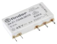345170480010 Finder PCB Mount Power Relay, 48V dc Coil, 6A Switching Current, SPDT