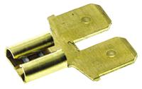 61765-1 TE Connectivity Female to Male Spade Connector, Adapter, 6.35 x 0.81mm Tab Size