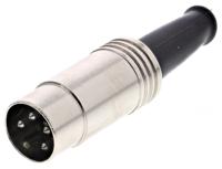 692-5472 RS PRO 4 Pole Din Plug, 4A, 60 V ac, Male, Cable Mount