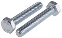 276-207 RS PRO Bright Zinc Plated Steel, Hex Bolt, M10 x 60mm