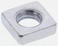 837-307 RS PRO M6 10mm Steel Square Nuts, Bright Zinc Plated Finish