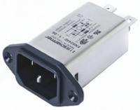 fn9244-3-06 Schaffner 3A, 250 V ac Male Panel Mount IEC Filter FN9244-3-06, Faston None Fuse