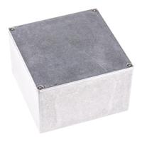 1590k Hammond 1590 Series Natural Die Cast Aluminium Enclosure, IP54, Natural Lid, 125 x 125 x 79mm