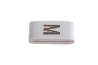 531-07873-hobs85-pvc-wh HellermannTyton HODS85 Slide On Cable Markers, Black on White, Pre-printed "M", 1.8 → 6.3mm Cable, 531-07873
