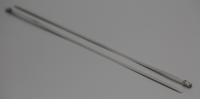 159-5329 RS PRO Cable Tie, Roller Ball, 360mm x 4.6 mm, Metallic 316 Stainless Steel, Pk-100