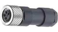 2058 Lumberg Automation Socket, 4 Contacts, Cable, M8 Connector, Socket, Female, IP67, 20 Series