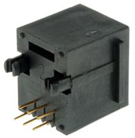 90512-001lf Amphenol ICC MOD JACK Series Female RJ45 Connector, Through Hole, Cat3 Straight 6P6C -Way