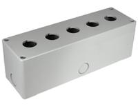 282-5506 RS PRO Grey Plastic Control Station Enclosure - 5 Hole 22mm Diameter