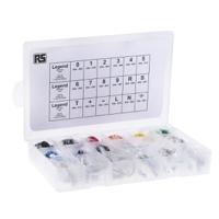 901-10387 HellermannTyton Helagrip Slide On Cable Marker Kit, Black, Blue, Brown, Green, Grey, Orange, Red, Violet, White,