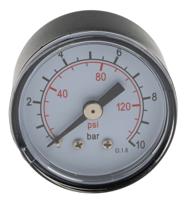 176-1718 RS PRO Analogue Pressure Gauge 10bar Back Entry 40mm Outside Diameter