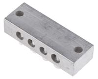 425-544 RS PRO 4-Way Double Screw Earth Terminal Block, 0 to 16mm², 0 → 16 AWG Wire, Screw Down, Brass Housing