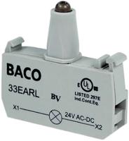 33eabl BACO BACO Series Light Block, 24V, Blue Light