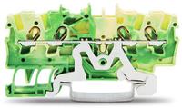 2001-1407 WAGO  TOPJOB S, 2001 Series Green/Yellow, 1.5mm², Single-Level, Push-In Cage Clamp Termination, ATEX, IECEx