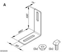 3-842-535-125 Bosch Rexroth Mounting Bracket, 80mm Length x 30mm Width x 100mm Height