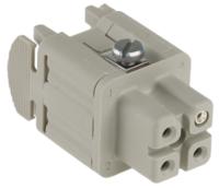 10421000 Epic Contact Heavy Duty Power Connector Insert, 10A, Female, H-A Series, 3 Contacts