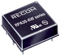 rpa30-2412sawp Recom RPA30-AW DC-DC Converter, 12V dc/ 2.5A Output, 9 → 36 V dc Input, 30W, Through Hole, +73°C Max Temp -40°C