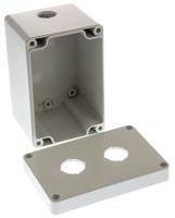 03226000b23 Bopla Light Grey Plastic Euromas Push Button Enclosure - 2 Hole 22mm Diameter