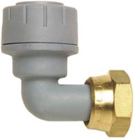 pb1715rs Polyplumb Plastic Pipe Fitting, 90° Push Fit Tap Connector, 15mm 1/2in