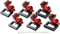 taglock-oversized-circt-brkr-lo-pk6 Brady Red 1-Lock Polypropylene Fibreglass Reinforced Nylon Circuit Breaker Switch Lockouts, 7.14mm Shackle