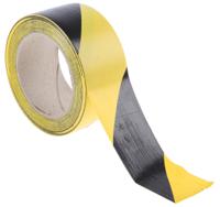 197-1012 RS PRO Black/Yellow PVC 33m Lane Marking Tape, 0.14mm Thickness