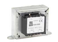 504-666 RS PRO 50VA 2 Output Chassis Mounting Transformer, 6V ac, IEC 61558-2-6