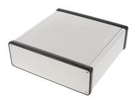 1455t1601 Hammond 1455 Series Silver Anodised Aluminium Enclosure, IP54, Silver Anodized Lid, 160 x 165 x 52mm