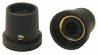 588-686 RS PRO 19.5mm Black Potentiometer Knob for 6mm Shaft Round Shaft