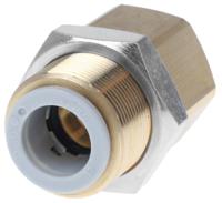 kq2e12-04a SMC KQ2 Series Bulkhead Threaded-to-Tube Adaptor, Rc 1/2 Female to Push In 12 mm, Threaded-to-Tube Connection Style