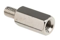 806-6667 RS PRO Standoff, M6 x M6 Thread, 20mm Body, Steel, Male/Female, 10mm Stud