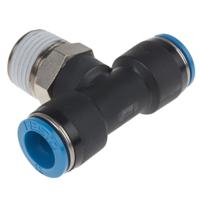 qst-12-12 Festo QS Series Tee Threaded Adaptor, Push In 12 mm to Push In 12 mm, Threaded-to-Tube Connection Style, 153115