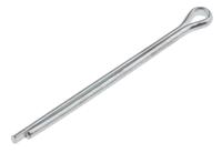 270-114 RS PRO 25.4mm Bright Zinc Plated Steel Split Pin, 1.6mm Diameter